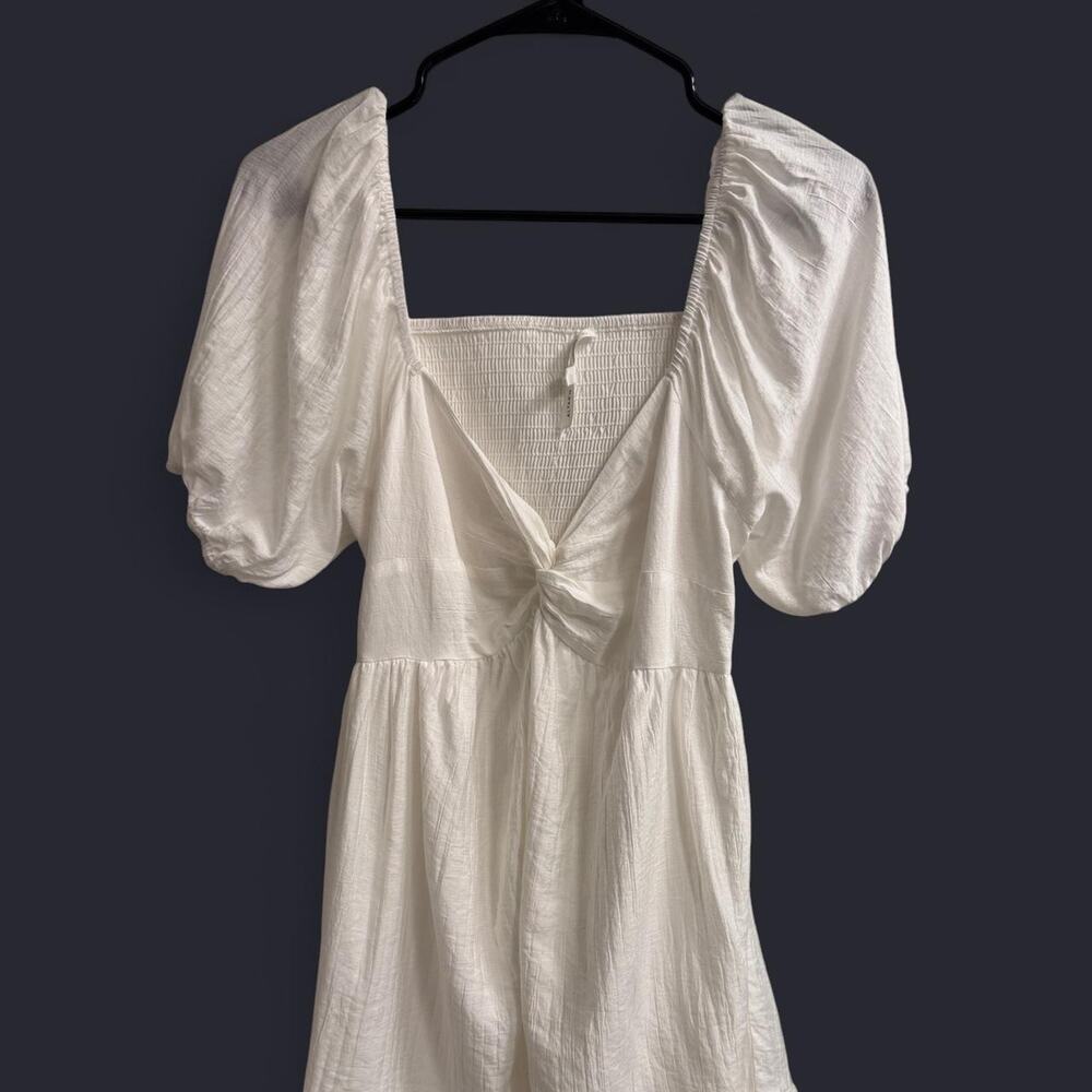 White flowy dress open